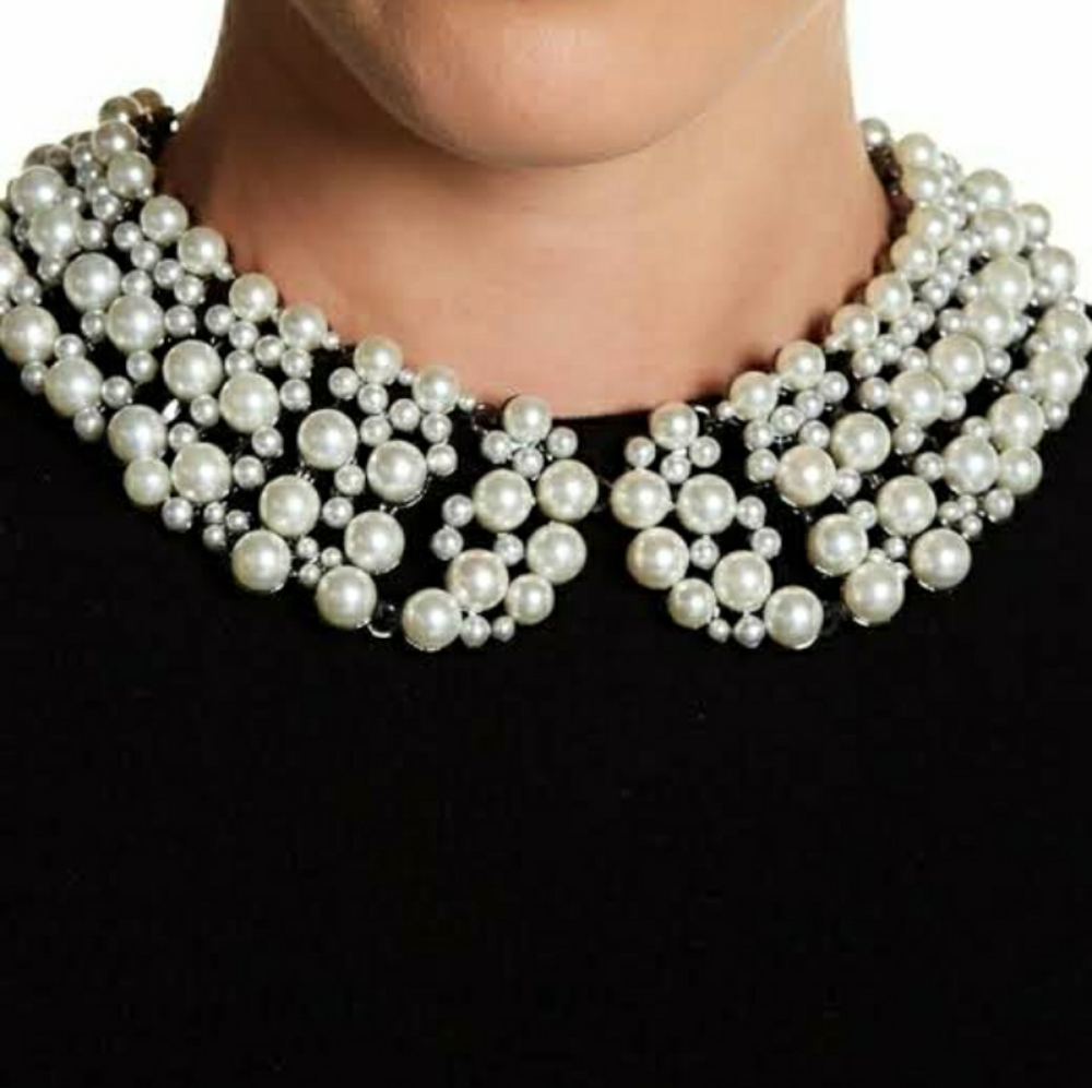 Diana Imitation Pearl Collar Necklace